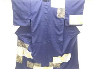 大正ロマン　菊牡丹模様織り出しお召着物